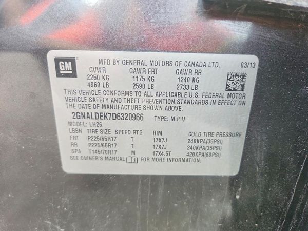 2013 CHEVROLET EQUINOX 1LT