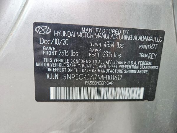 2021 HYUNDAI SONATA