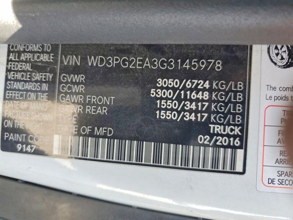 2016 MERCEDES-BENZ METRIS
