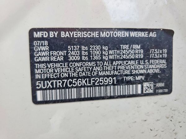 2019 BMW X3 sDrive30i