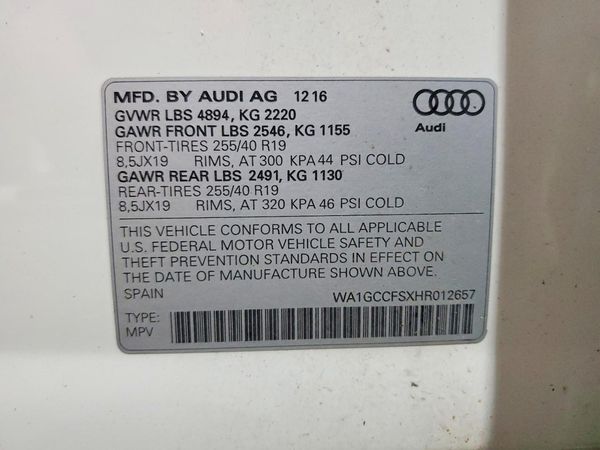 2017 AUDI Q3 quattro Prestige