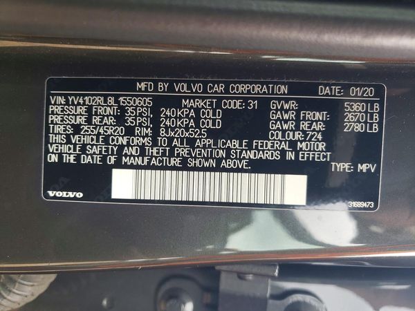 2020 VOLVO XC60