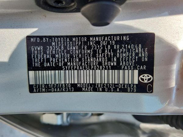 2020 TOYOTA COROLLA