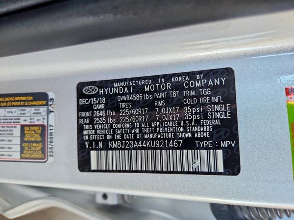 2019 HYUNDAI TUCSON SE