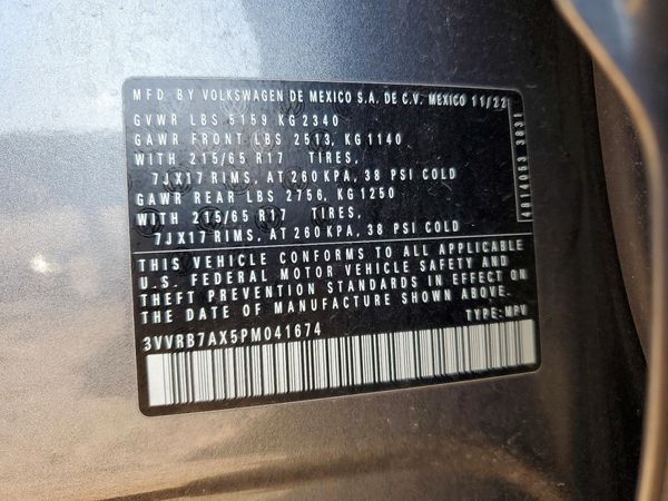 2023 VOLKSWAGEN TIGUAN S