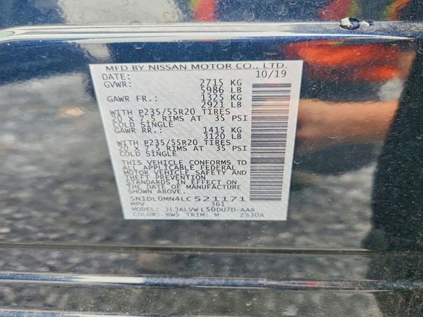 2020 INFINITI QX60