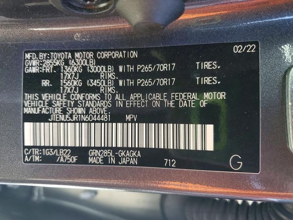 2022 TOYOTA 4RUNNER SR5 Prem