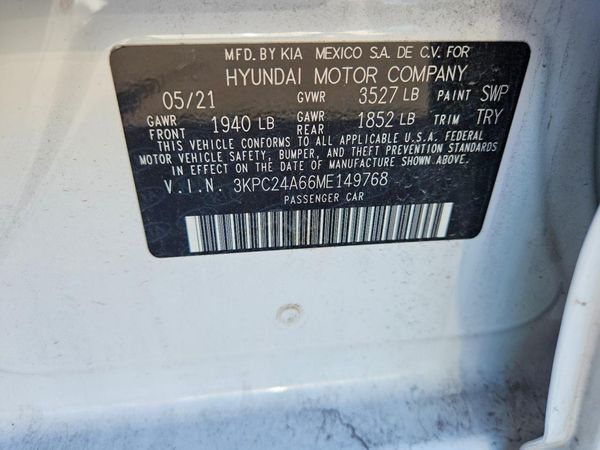 2021 HYUNDAI ACCENT SE & SEL