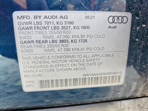 2021 AUDI E-TRON quattro Premium