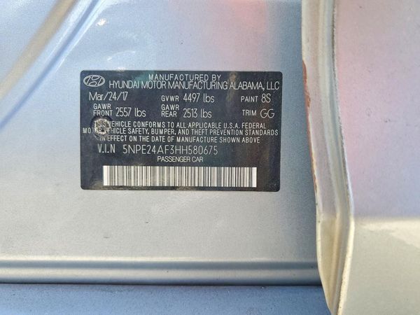 2017 HYUNDAI SONATA SE, Eco