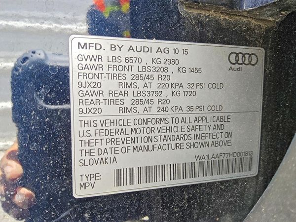 2017 AUDI Q7 quattro Premium Plus