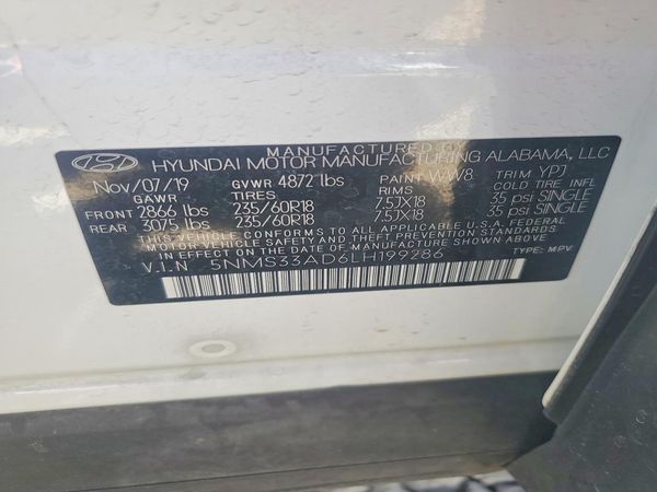 2020 HYUNDAI SANTA FE SEL