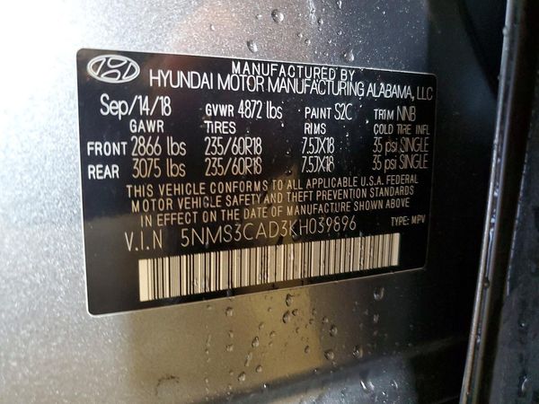 2019 HYUNDAI SANTA FE SEL, SEL Plus