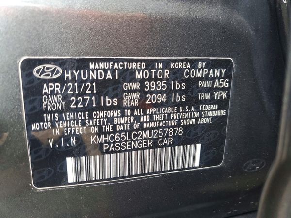 2021 HYUNDAI IONIQ Blue