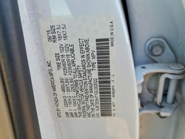 2016 ACURA RDX Advance Package