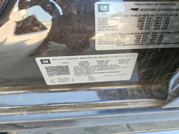 2021 CHEVROLET SILVERADO High Country — VINS