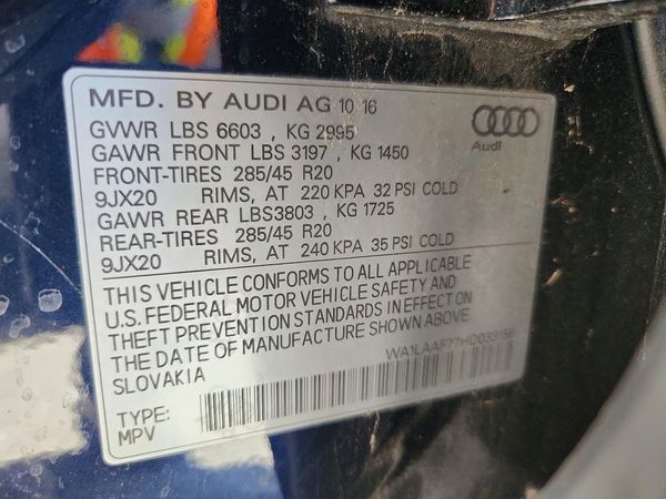2017 AUDI Q7 quattro Premium Plus