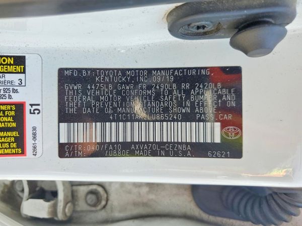 2020 TOYOTA CAMRY