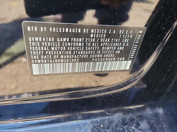 2017 VOLKSWAGEN JETTA