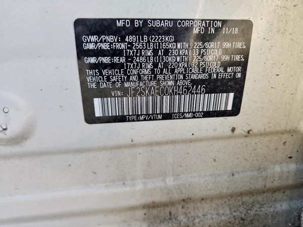 2019 SUBARU FORESTER Prm Base+ES