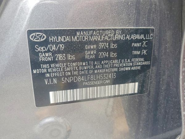 2020 HYUNDAI ELANTRA