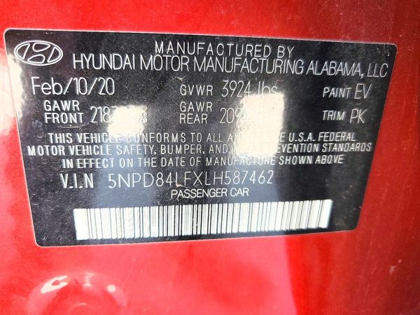 2020 HYUNDAI ELANTRA