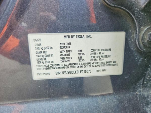 2020 TESLA MODEL Y