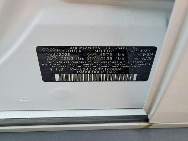 2026 HYUNDAI SONATA Blue — VINS