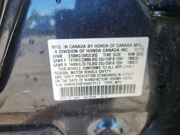 2013 ACURA MDX Base