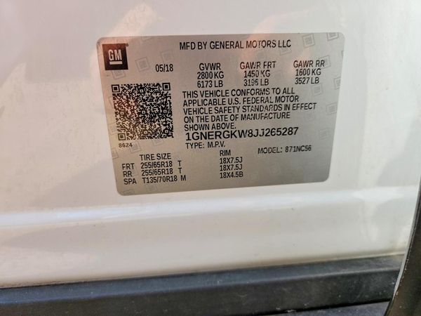 2018 CHEVROLET TRAVERSE LT