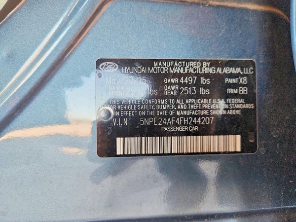 2015 HYUNDAI SONATA SE, ECO