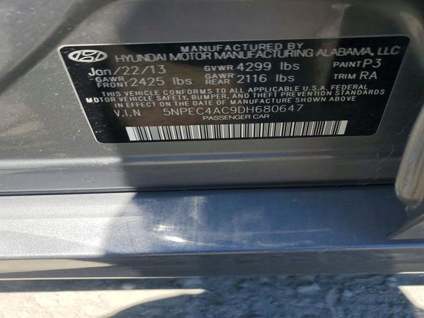 2013 HYUNDAI SONATA