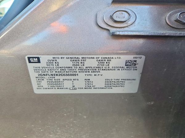 2012 CHEVROLET EQUINOX 2LT