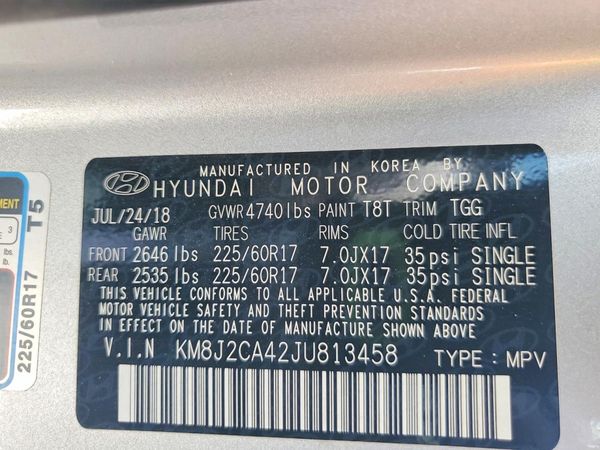 2018 HYUNDAI TUCSON SE Standard