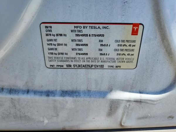 2018 TESLA MODEL X