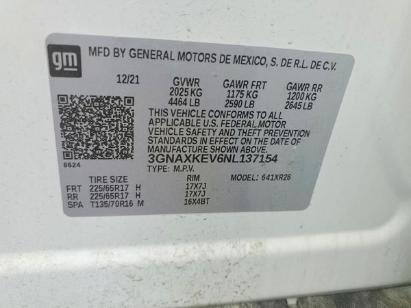 2022 CHEVROLET EQUINOX LT (1LT)
