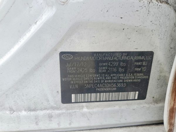 2013 HYUNDAI SONATA
