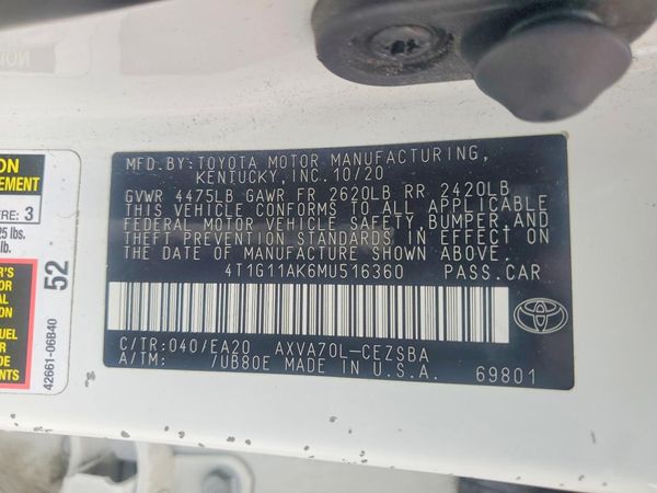 2021 TOYOTA CAMRY SE