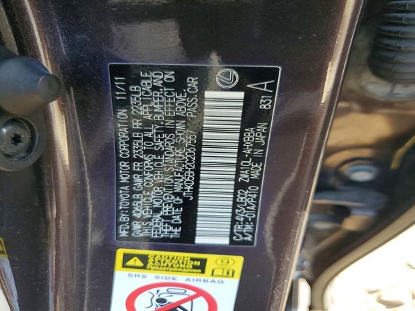 2012 LEXUS CT 200h