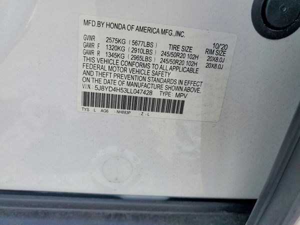 2020 ACURA MDX SH-AWD TECH 7P
