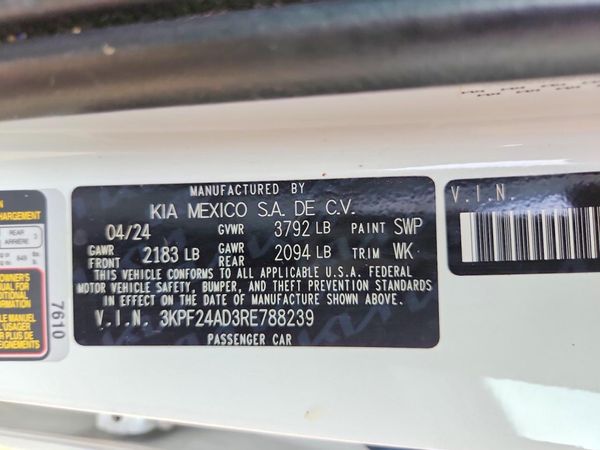 2024 KIA FORTE LX, LXS