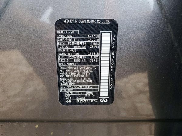 2021 INFINITI QX50 Luxe
