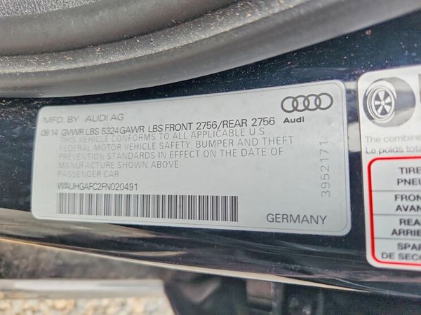 2015 AUDI A6 quattro Prestige — VINS