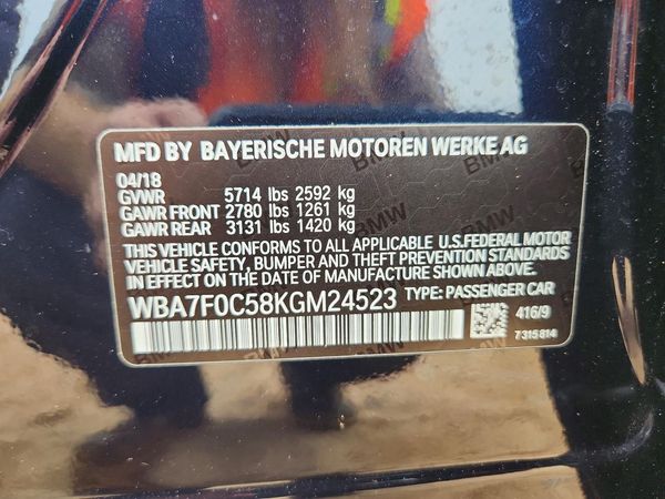 2019 BMW 750