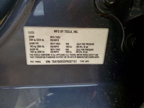 2023 TESLA MODEL Y — VINS