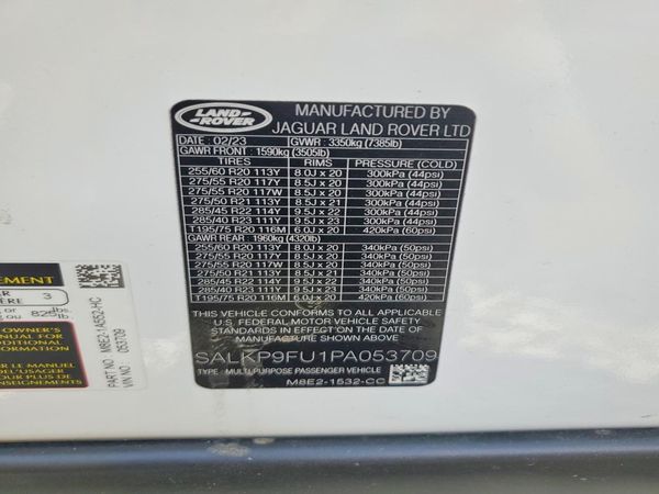 2023 LAND ROVER RANGE ROVER
