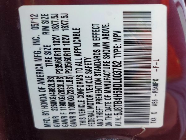 2013 ACURA RDX Technology Package