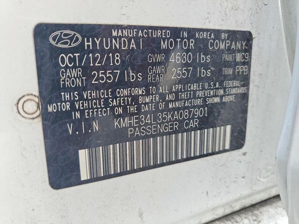 2019 HYUNDAI SONATA HYBRID Hybrid Limited
