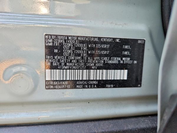 2022 TOYOTA RAV4