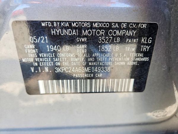 2021 HYUNDAI ACCENT SE & SEL
